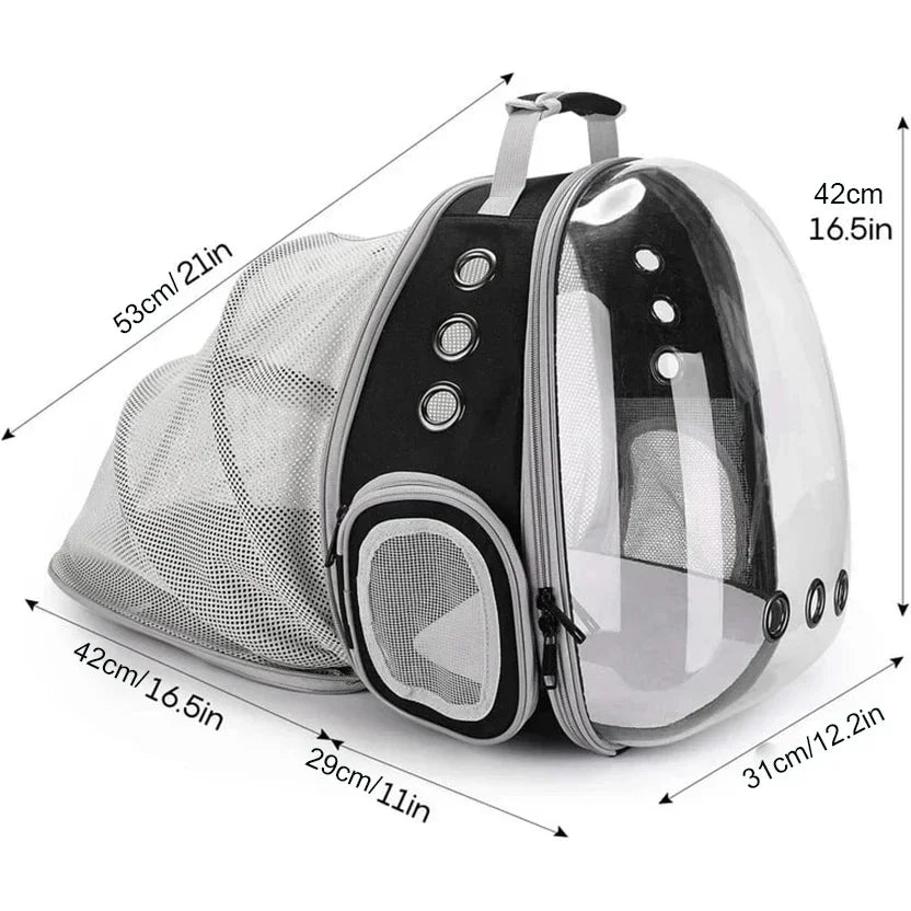 Tomhat Expandable Cat Carrier Backpack Large Transparent Pet Carrier Travel Backpack Bubble Space Capsule High Quality Pet Travel Bag