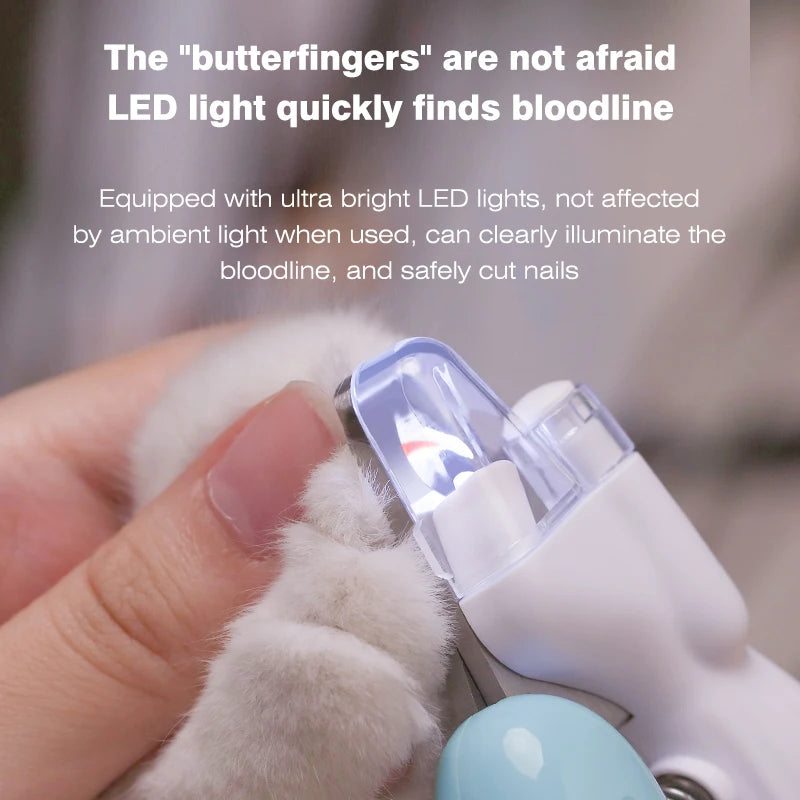 Tomhat Professional Pet Nail Clippers with Led Light Animals Paw Nail Trimmer Dogs Cats