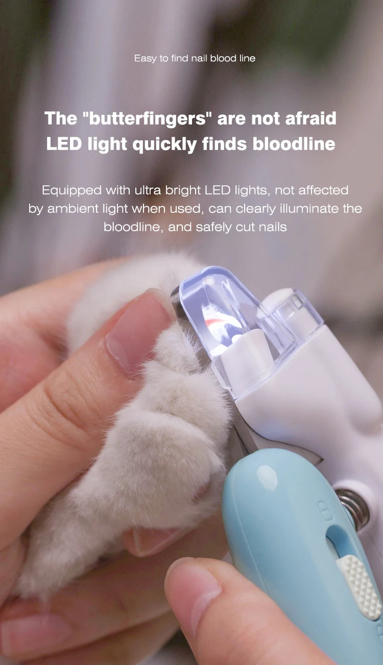 Tomhat Professional Pet Nail Clippers with Led Light Animals Paw Nail Trimmer Dogs Cats