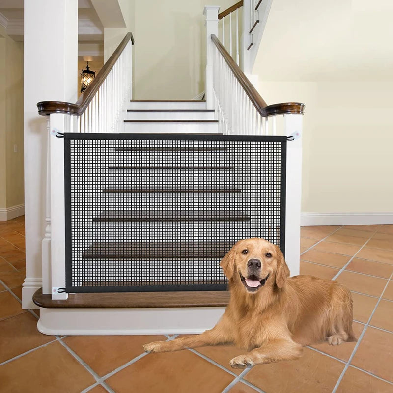 Tomhat Pet Dog Barrier Fences With 4Pcs Hook Pet Isolated Network Stairs
